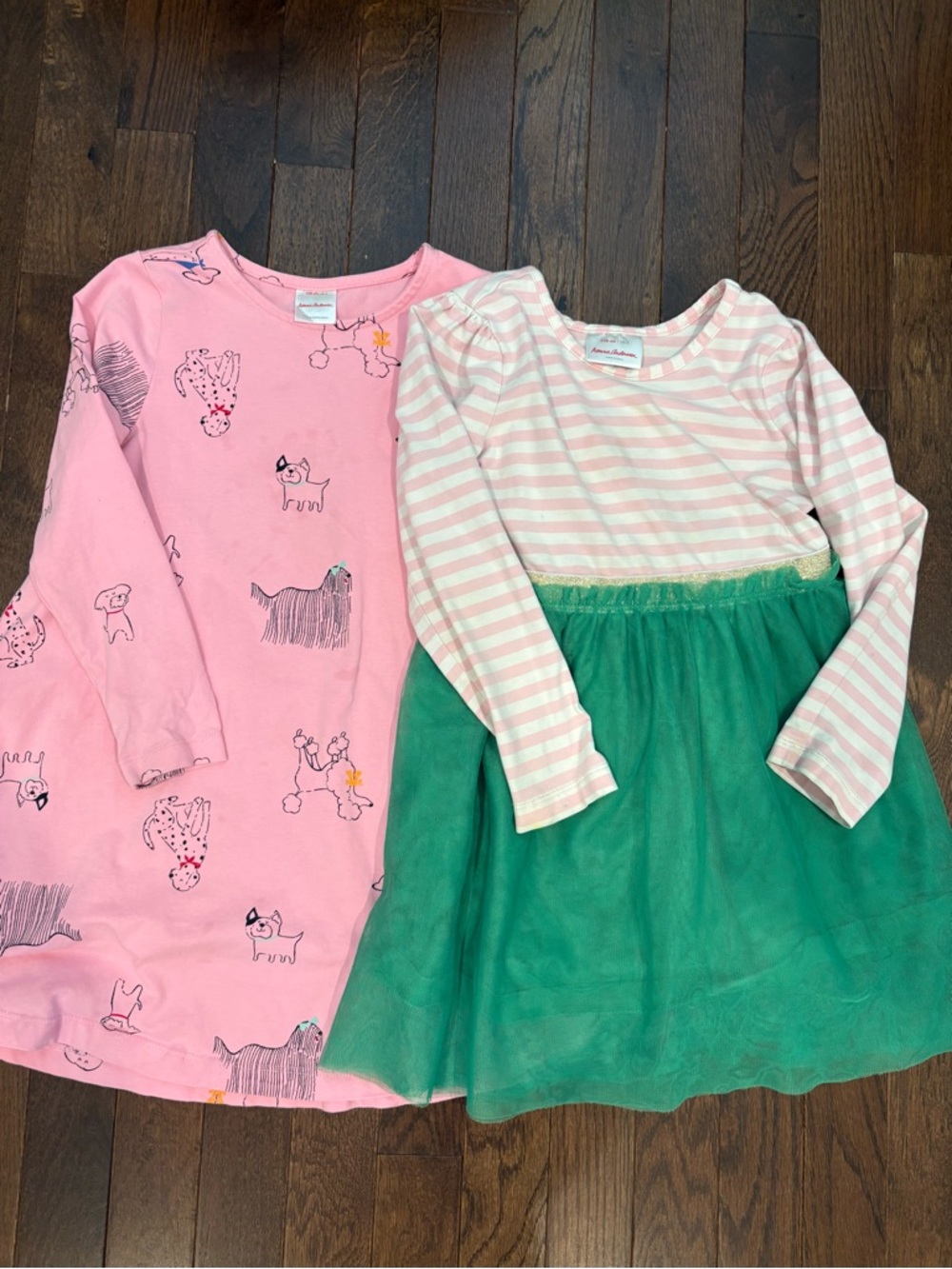 Hanna Andersson Girls Size 5 Playwear Lot 2 Cotton Dresses Play Condition